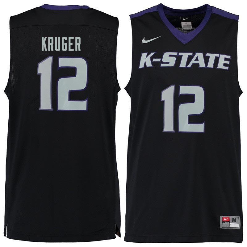 Men #12 Lon Kruger Kansas State Wildcats College Basketball Jerseys Sale-Black - Click Image to Close